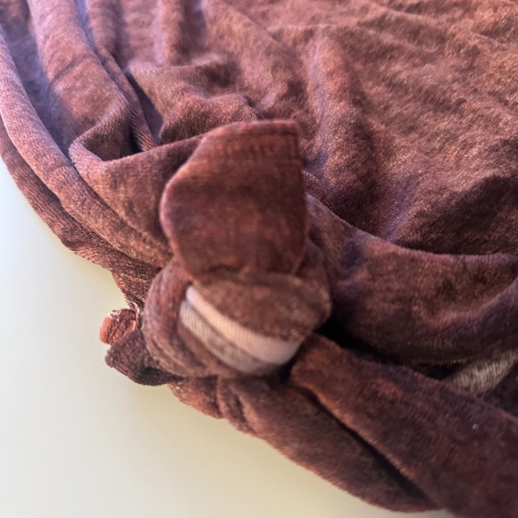 We The Free Doran Tee in Burgundy Velvet | Size XS - Picture 8 of 9